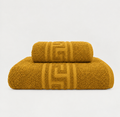 2 pieces Mustard greek Export Bath towel set Bath towel (28X58 inches) and Hand towel (24x40 inches)