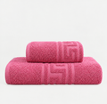 2 pieces Pink greek Export Bath towel set Bath towel (28X58 inches) and Hand towel (24x40 inches)