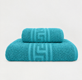 2 pieces Turquoise greek Export Bath towel set Bath towel (28X58 inches) and Hand towel (24x40 inches)