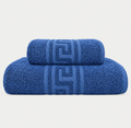 2 pieces Blue greek Export Bath towel set Bath towel (28X58 inches) and Hand towel (24x40 inches)